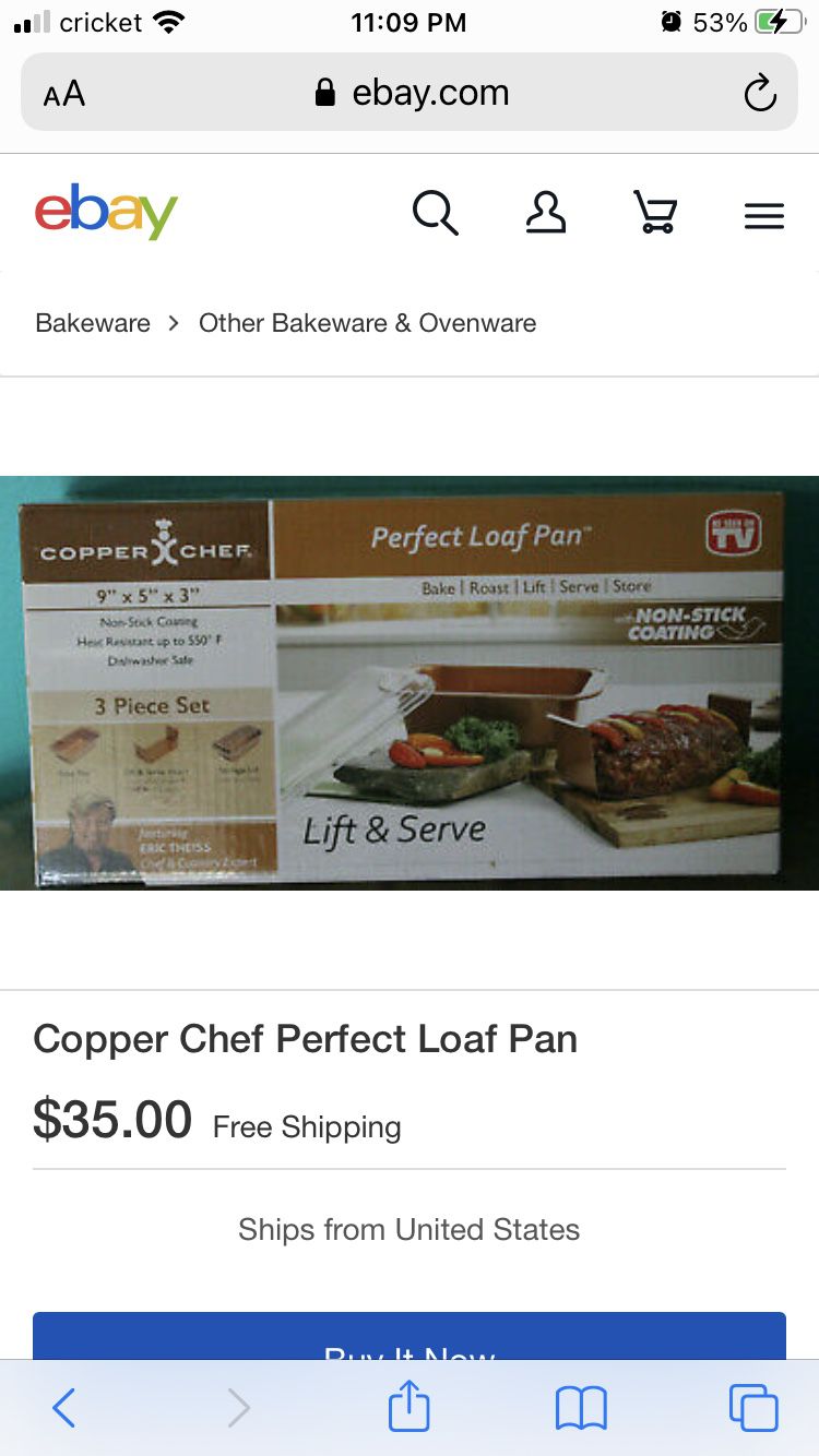Copper perfect loaf pan new!!!!