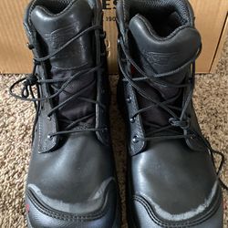 Men’s  Black Work Boots/ Steel Toe/slip Resistance.. Thumbnail