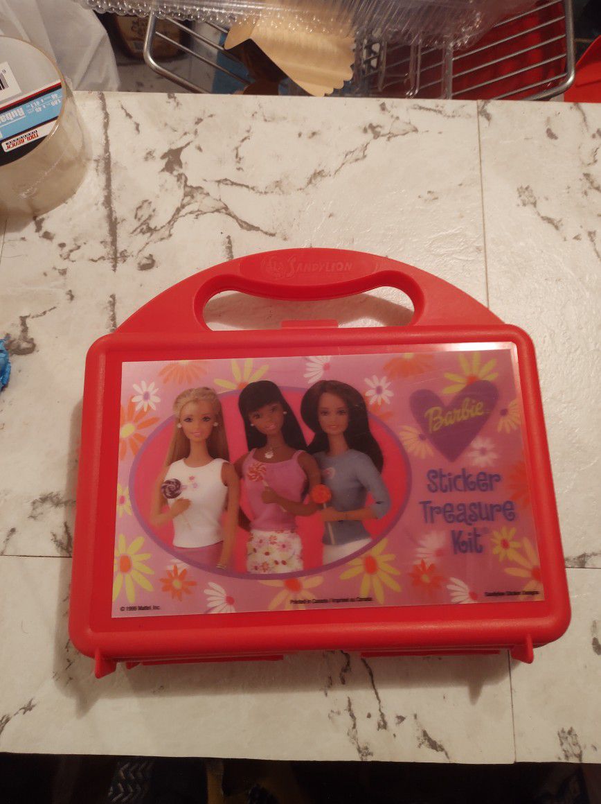 1999  Barbie treasure sticker kit