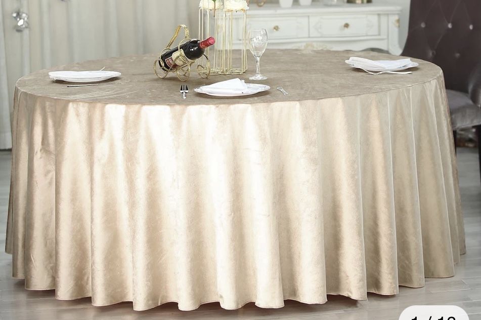 Champagne Satin Tablecloth