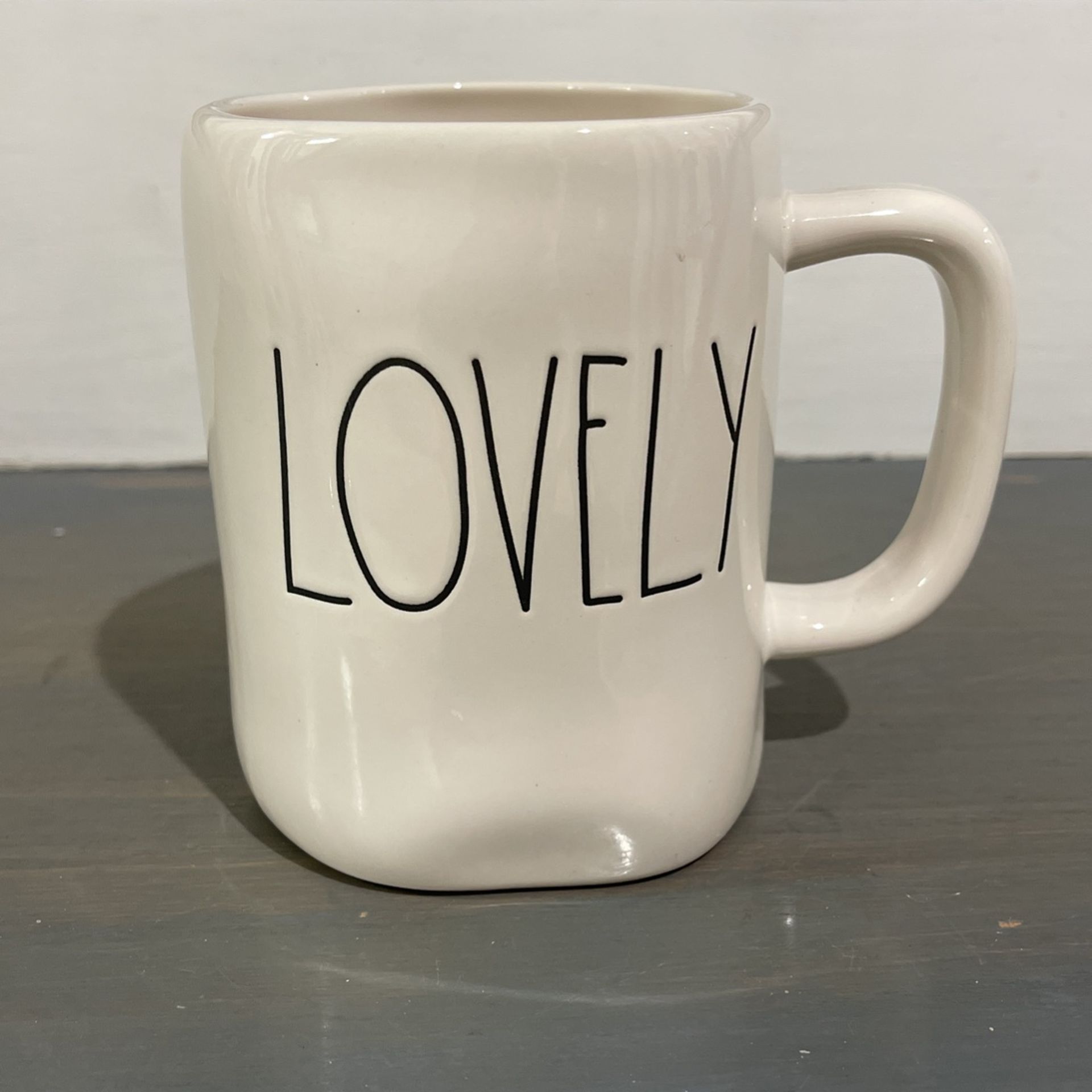 Rae Dunn “LOVELY” White Mug