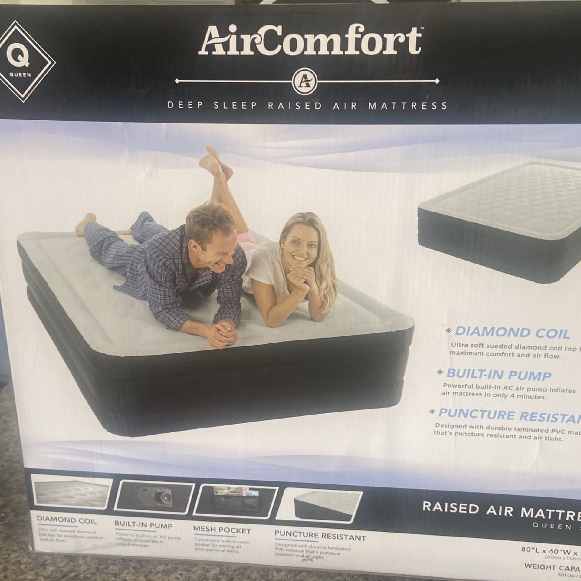 Air comfort Air mattress new Queen size