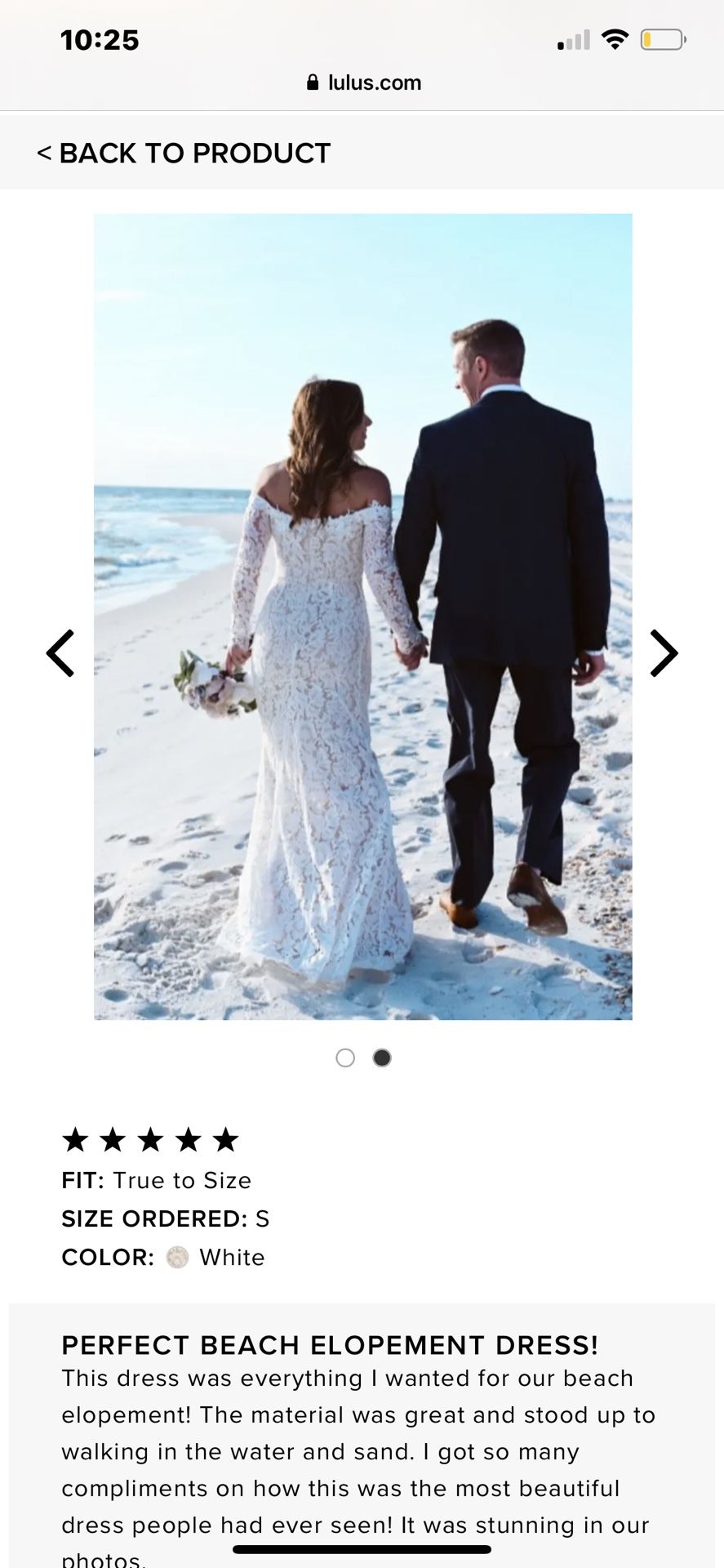 LULUS BOHO WEDDING DRESS