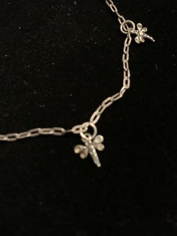 Silver Colored Dragonfly Bracelet/ Anklet Thumbnail