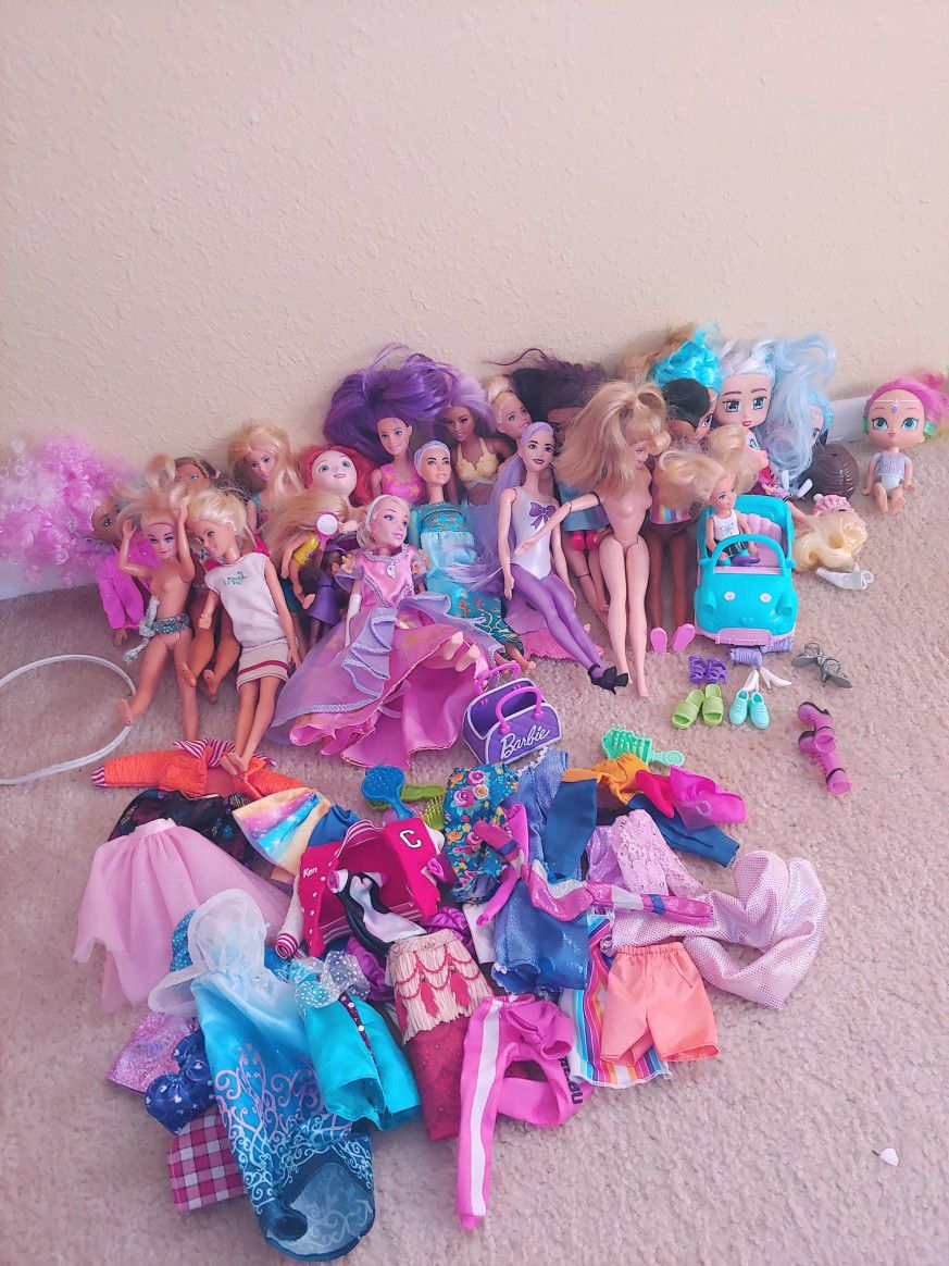 Barbie, Shimmer And Shine, LOL, JoJo, and Accessories