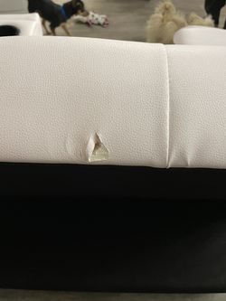 White Leather Futon  Thumbnail