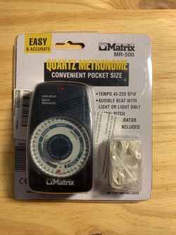 MATRIX MR-500 Quartz Metronome Pocket Size Brand New 