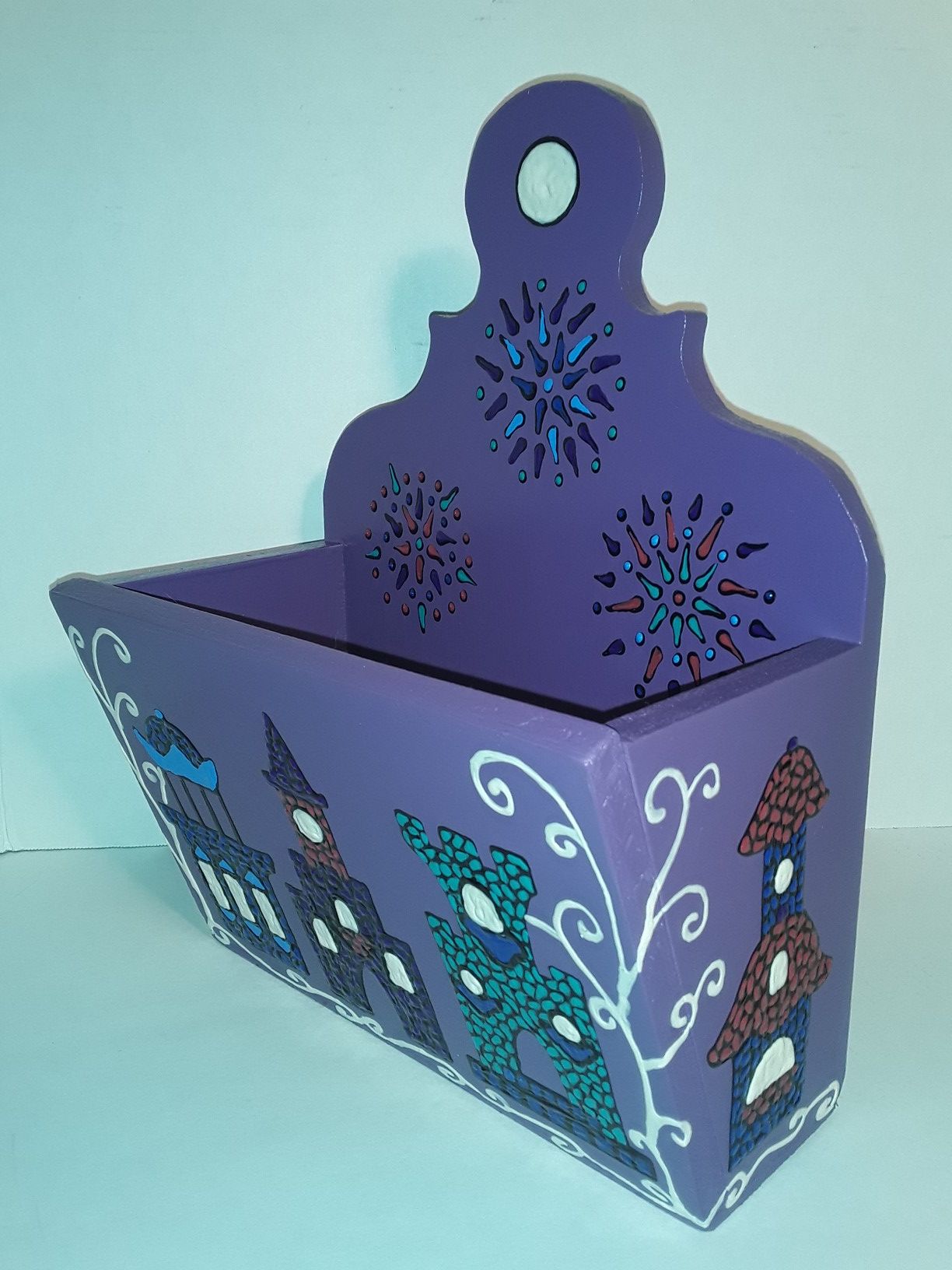 Hand painted desk/wall organizer