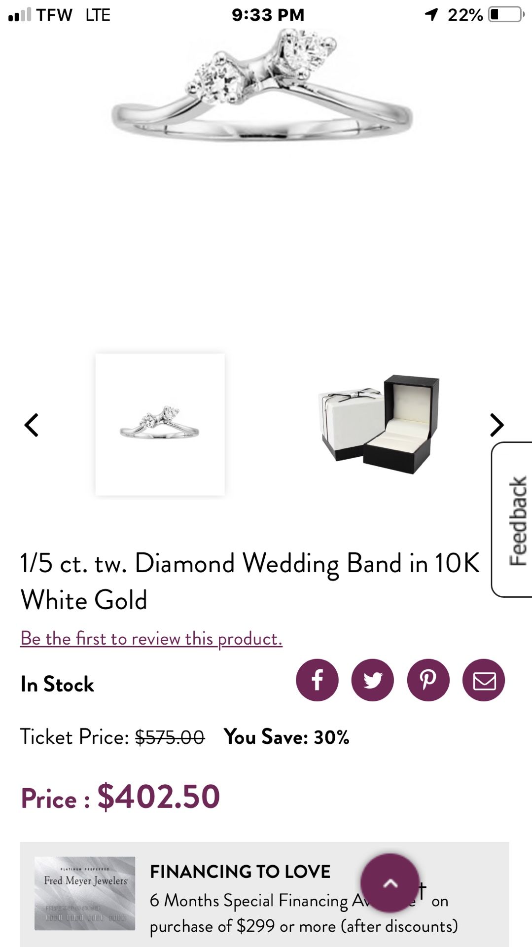 Wedding engagement set