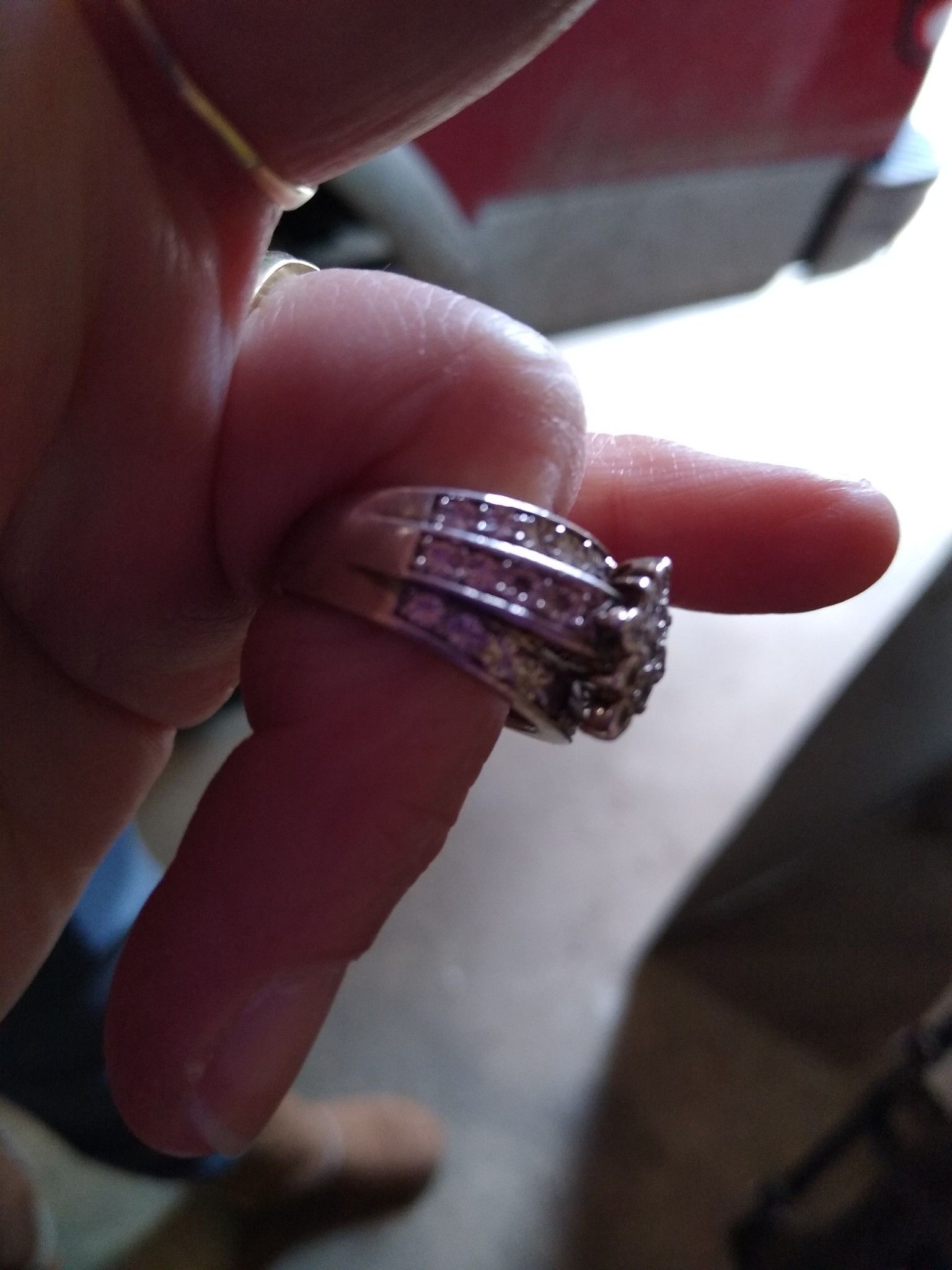 Sterling silver wedding set