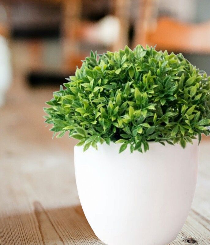 1Pc Artificial Plant Centerpiece in Pot Fake Mini Decorative Potted for Home, Indoor, Room, Office