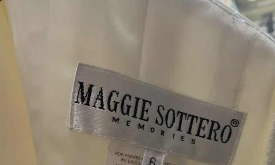 Maggie Sottero Blush Strapless Gown Size 6