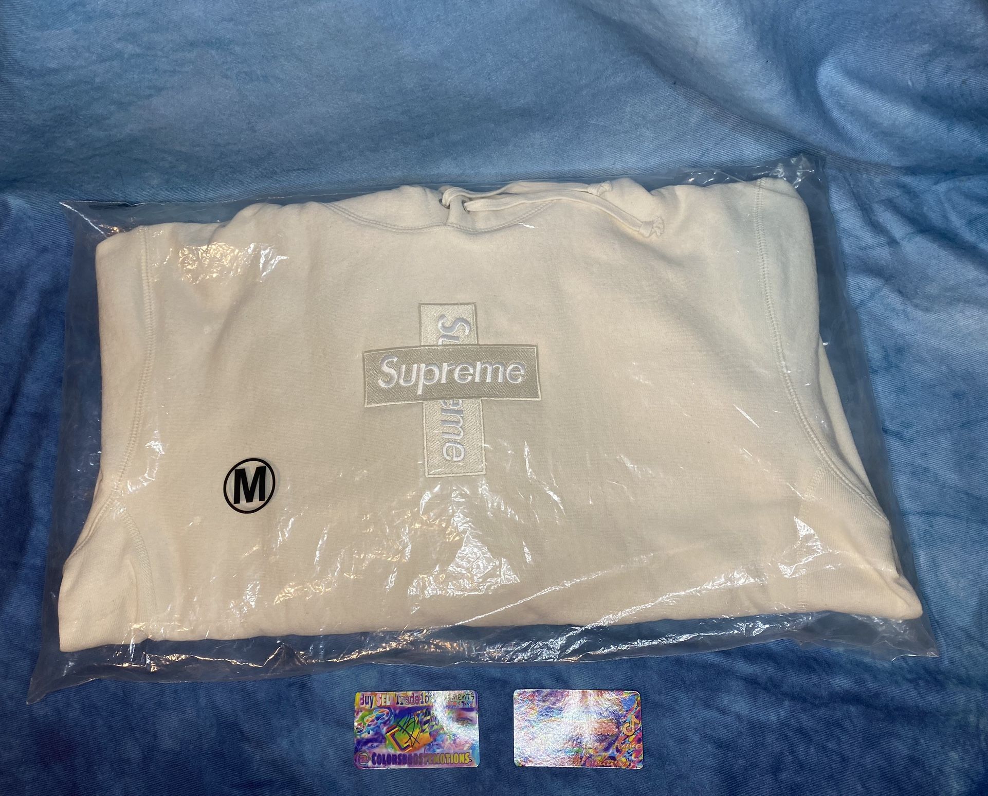 Supreme Cross Box Logo Hooded Sweatshirt Size Medium