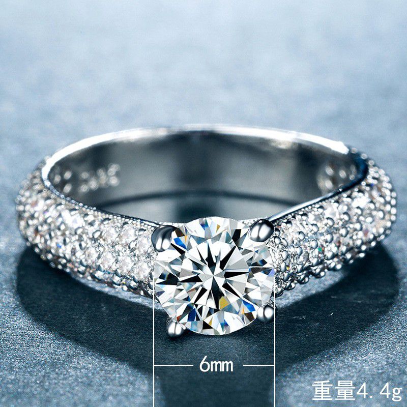 "Luxury Zircon Full Filled Dazzling Stone Silver Rings for Women, VP1675
 
