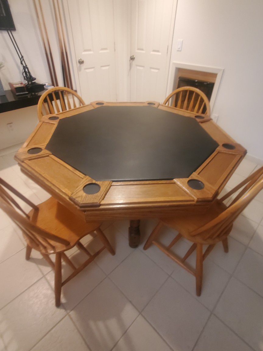 Bumper Pool / Table 30x52 / 4 Chairs.   OR BEST OFFER
