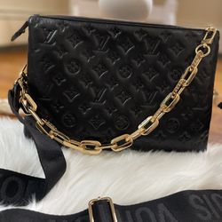 Medium Size Black High Quaility Leather Women Shoulder Bags  Thumbnail
