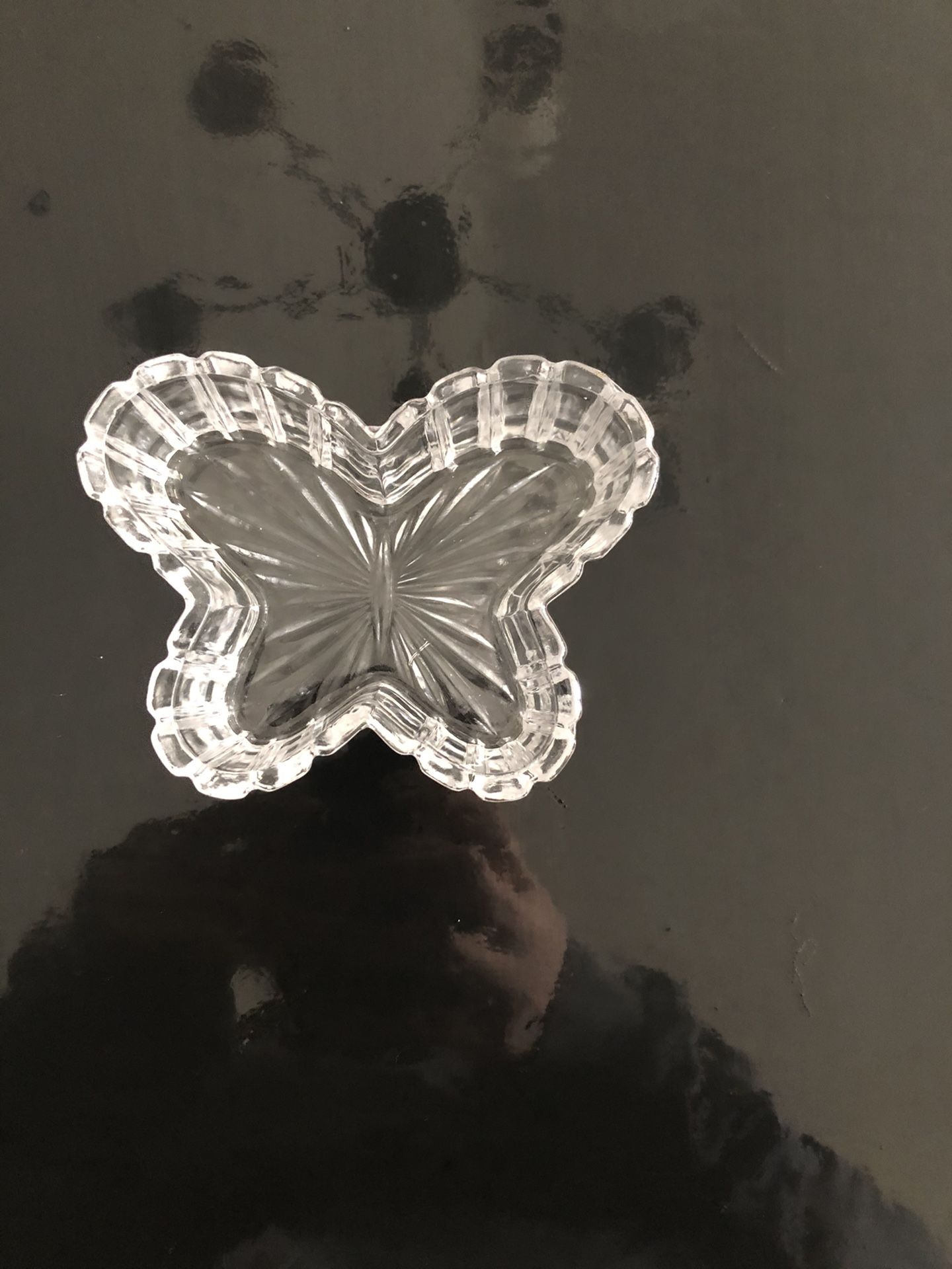 Butterfly glass, ring holder, butterfly, glass decor