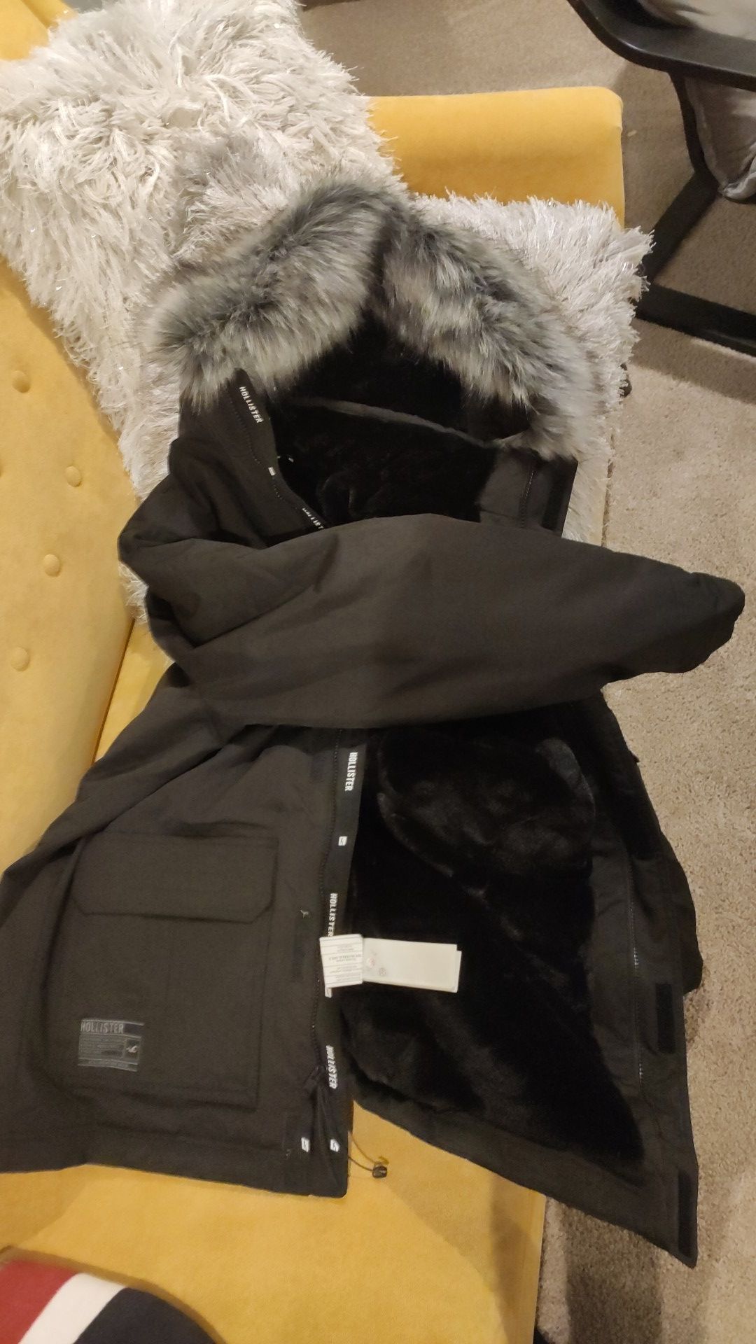 Hollister Black Parka