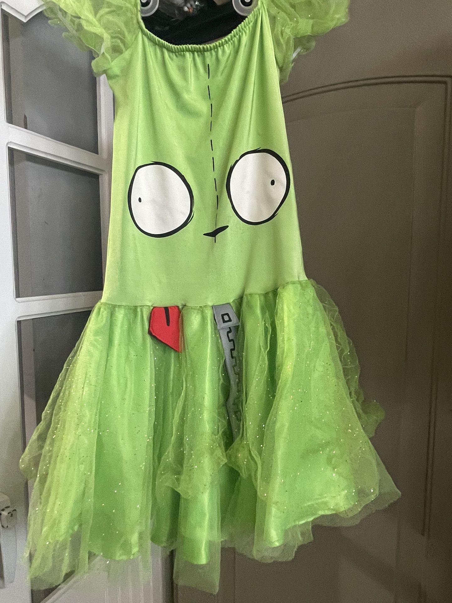 $3 Green Dog Costume Size : Medium 10-14