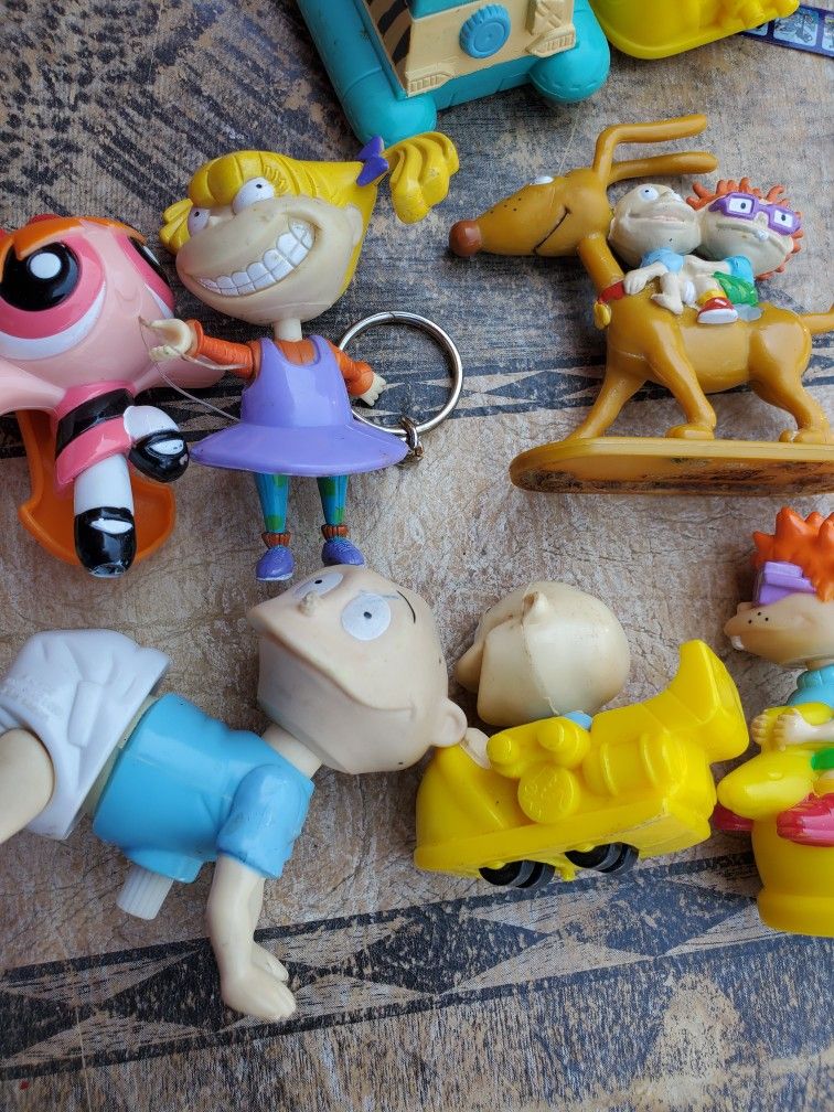 90's Rugrats Power Puff Girls Vintage Toy Lot #110 Red