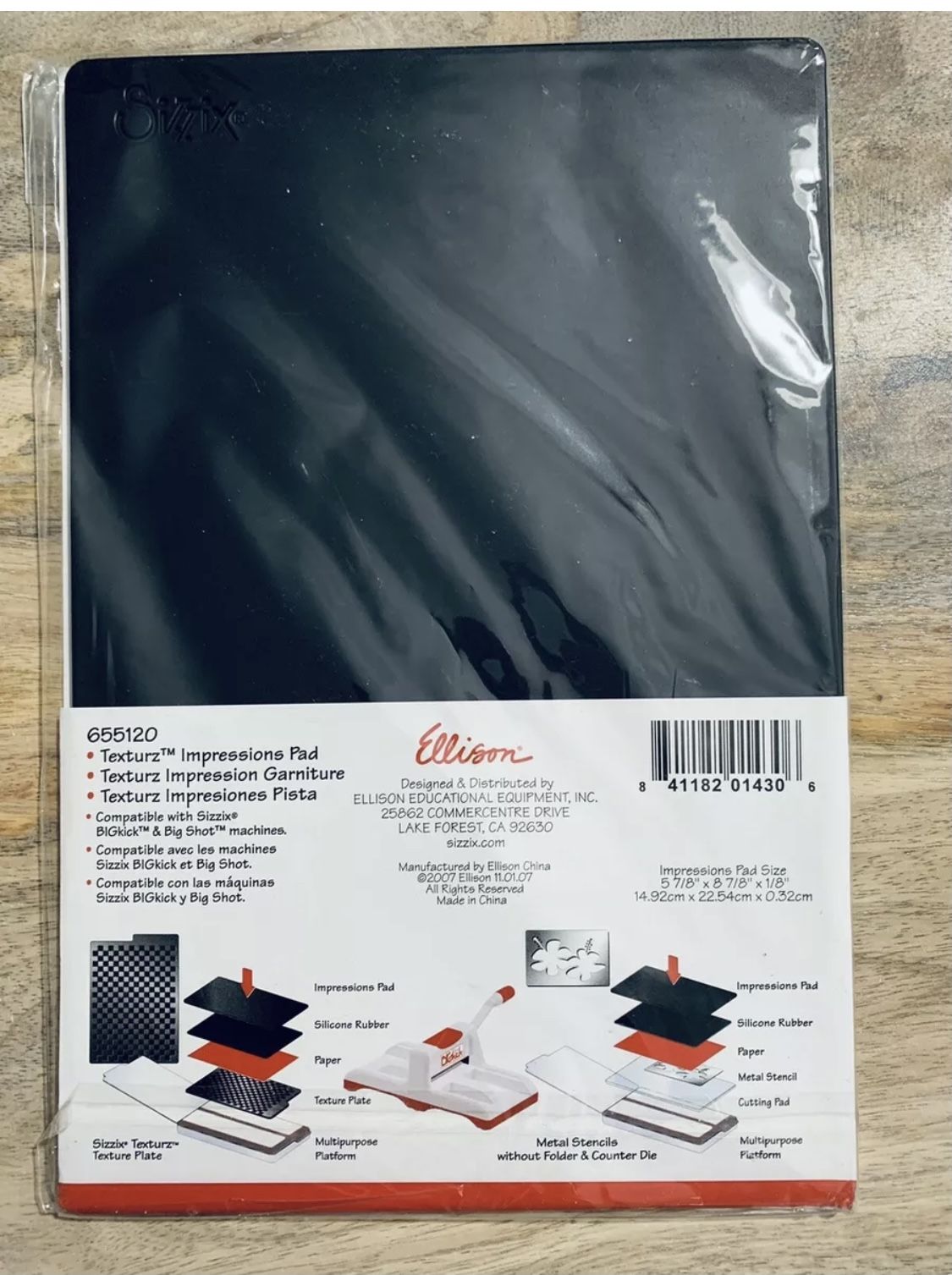 New Sizzix ~ TEXTURZ IMPRESSIONS PAD ~ Big Shot Big Kick