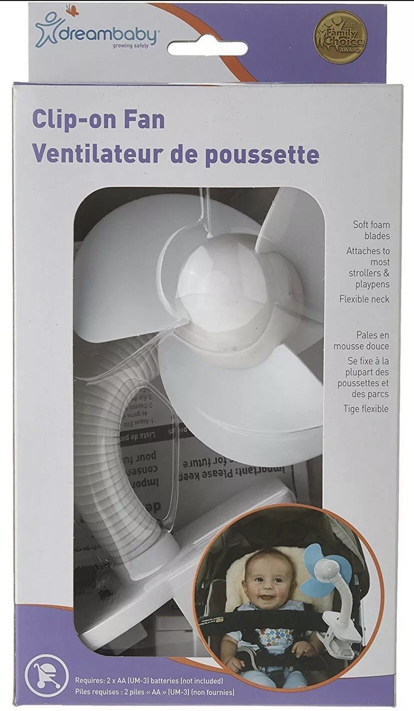 Dream Baby Stroller Buddy Clip-On Fan (White)