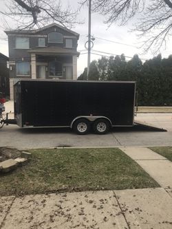 rc trailer 7x16 enclosed trailer 2016 purchased brand new , clean title and currently registered /plated well over $6k new Thumbnail