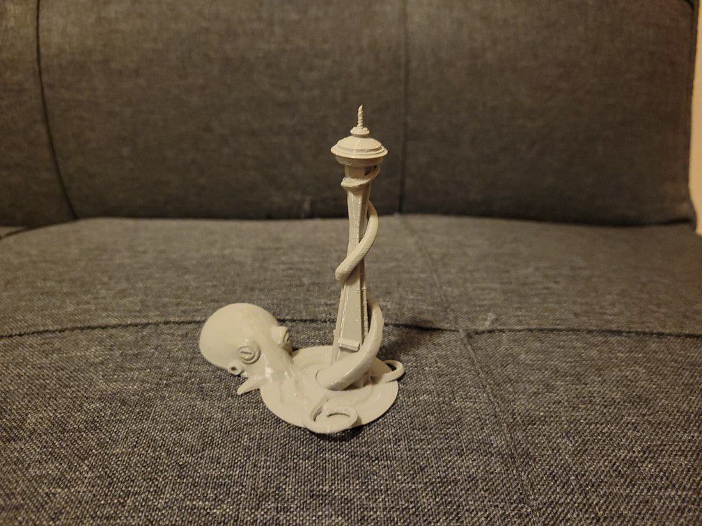 3D Printed Space Needle With Giant Octopus 