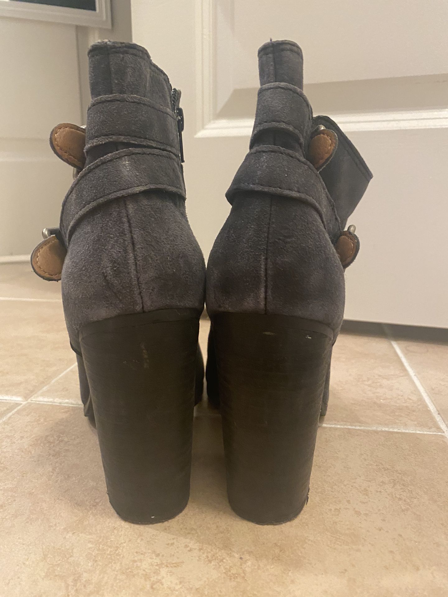 Lucky Brand Black Booties, Size 10