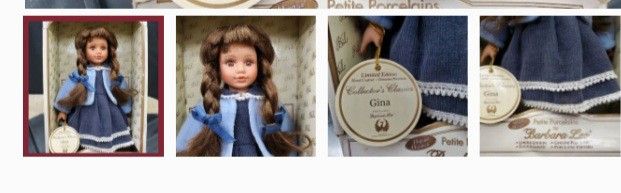 Petite Porcelain Hand-painted Doll By Barbara Lee