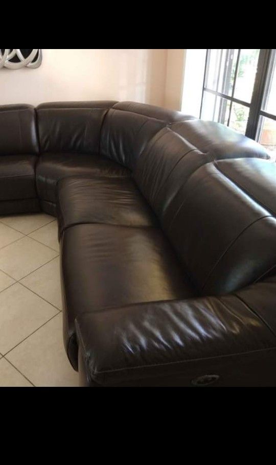 SOFA DE CUERO 100% ORIGINAL RECLINABLE ELECTRICO.. HACEMOS DELIVERY DISPONIBLE 🚚