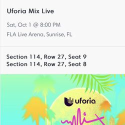 Uforia mix Live Tickets  Thumbnail