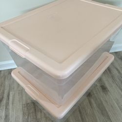 Two Plastic Storage Boxes Thumbnail