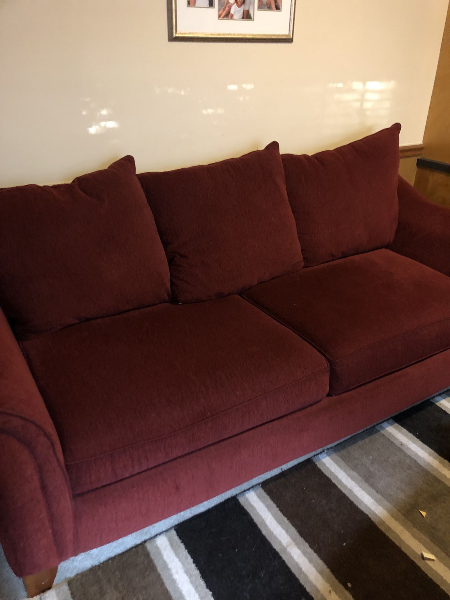 Red Corinthian Sofa