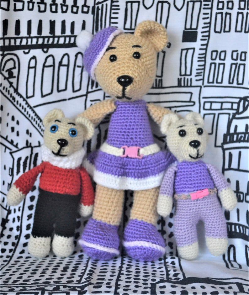 Crochet stuffed bears