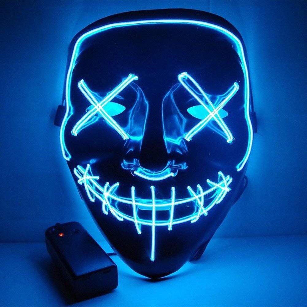 NEW LED purge mask Halloween costume mask glow in dark cosplay rave party mask Include Batteries $15 each