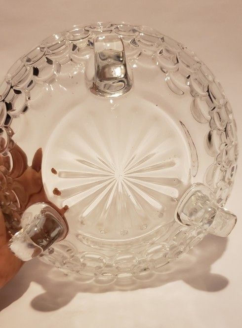 Crystal Glass Fish Scale Bowl 3.75"