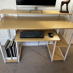 Computer Desk (with Monitor Stand and Keyboard Tray) Thumbnail