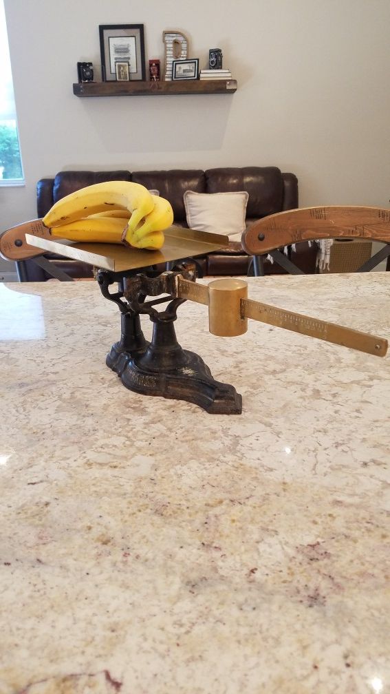 Antique Fairbanks Postal Scale Co. Cast Iron and Brass St. Johnsbury