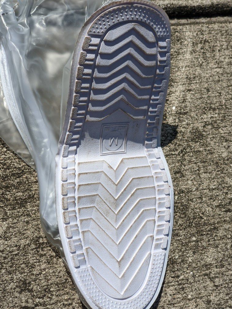 Rain Boot Waterproof Shoes Cover Women Men Kids Reusable PVC Rubber Sole Overshoes
