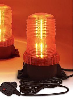 NEW! LED Strobe Light, 12V-24V Warning Emergency Safety Flashing Beacon Lights with Magnetic and 16.4 ft Straight Cord Vehicle Forklift Truck Tractor Thumbnail