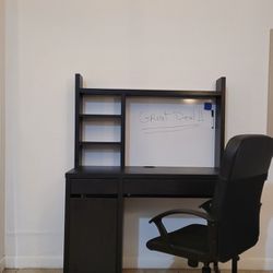 Ikea Desk with Board and Office Chair Thumbnail