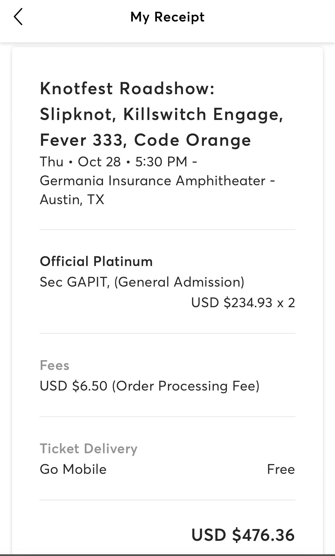 Knotfest Roadshow Slipknot/Killswitch Engage