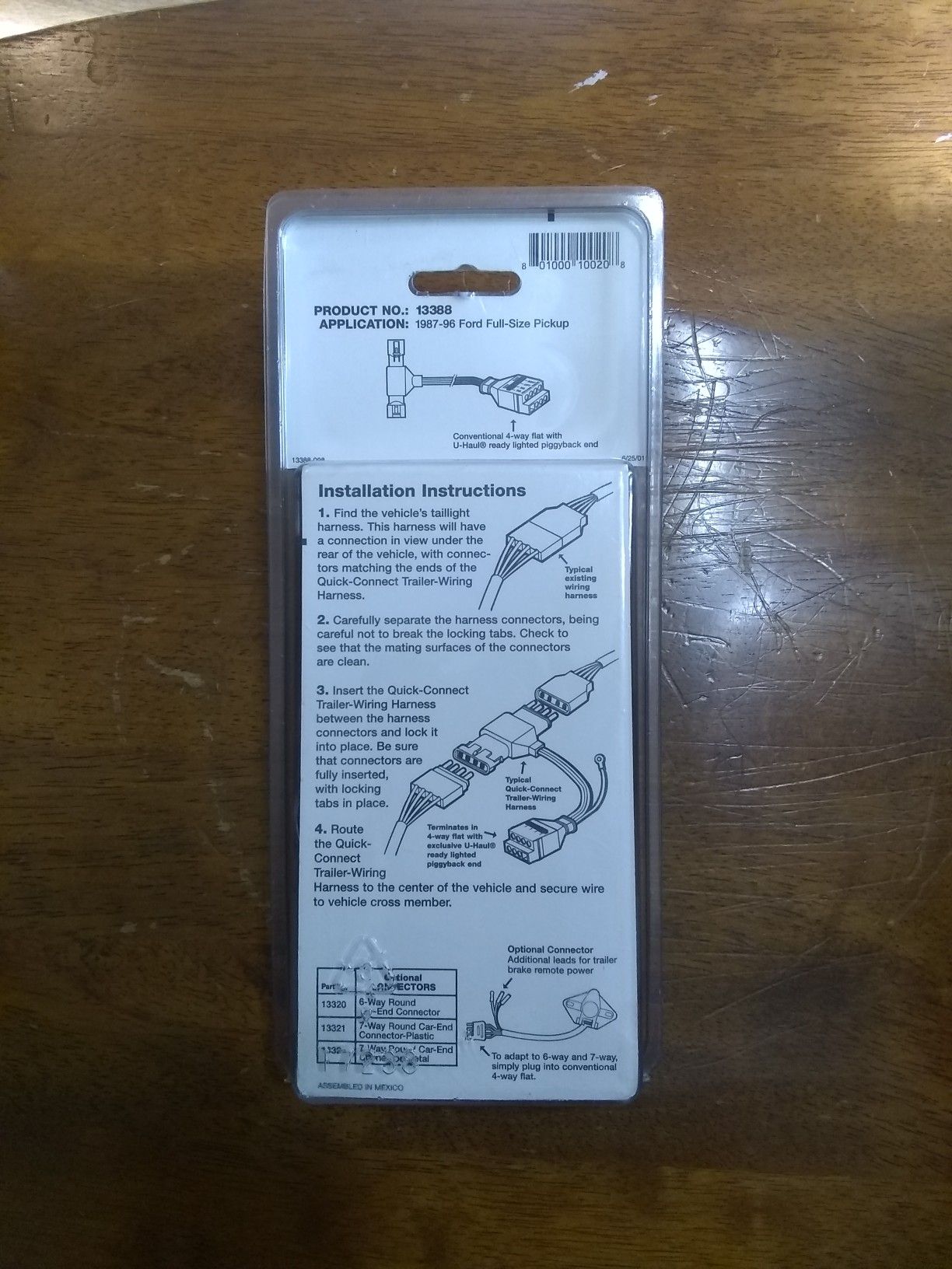 Uhaul quick connect trailer wiring harness