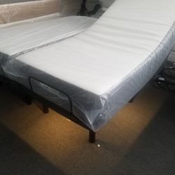 Split King Tempur-pedic Tempurpedic Ergo Adjustable Bed Bases With Twin Xl Ghostbed Mattresses, Free Delivery And Set Up Thumbnail