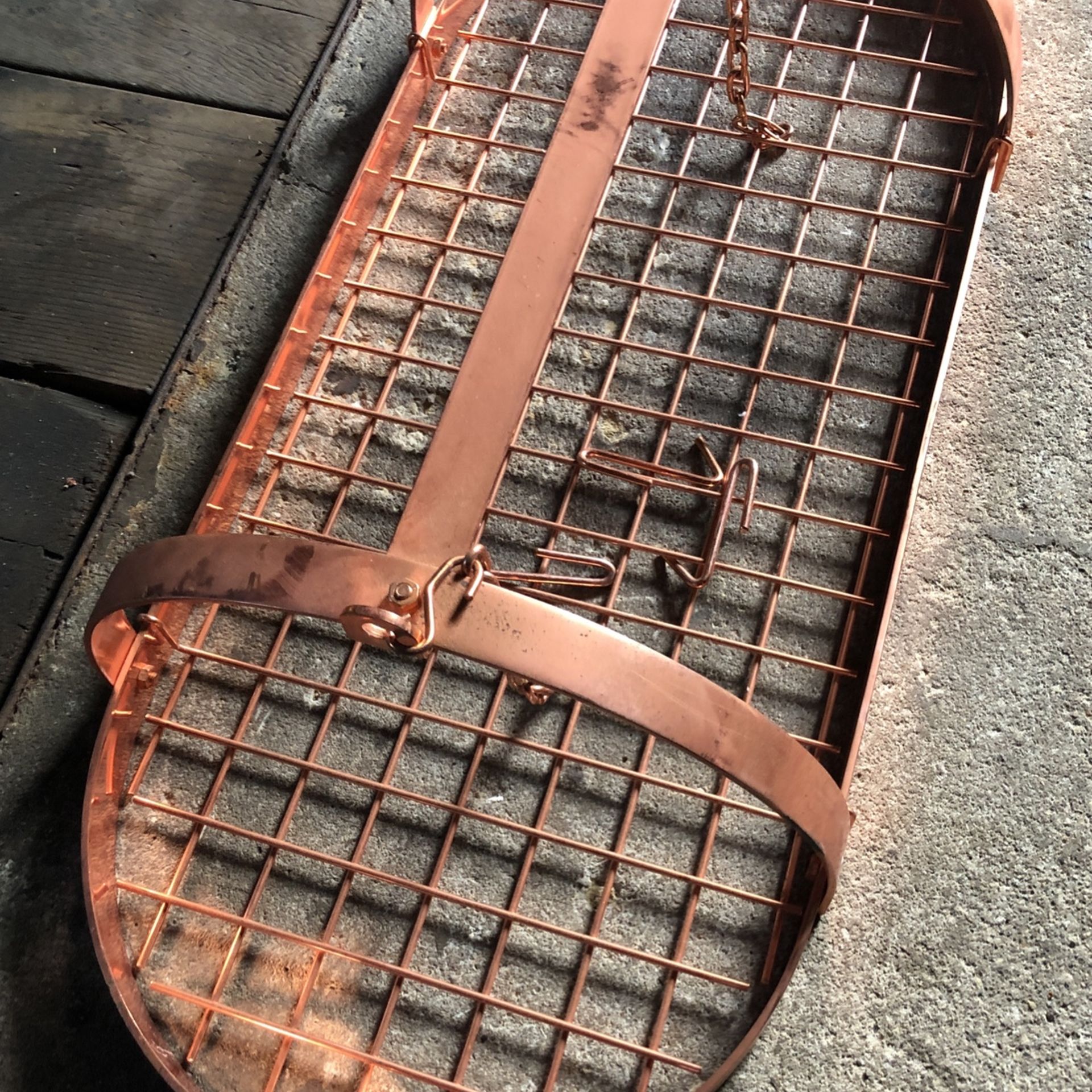 Kinetic Pot Rack ,Oval ,full Copper color