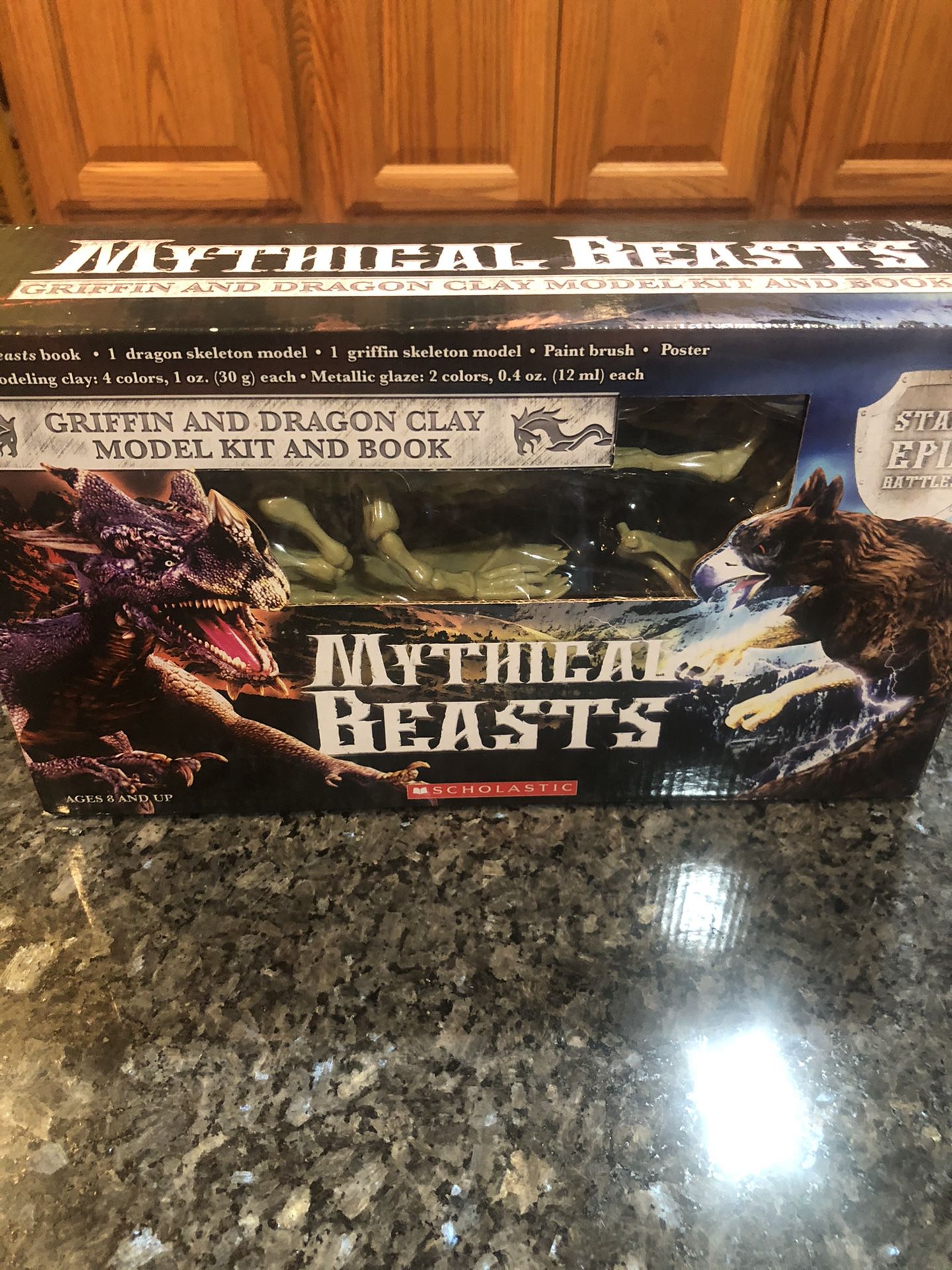 Clay Model Kit And Book Griffin And Dragon Mythical Beasts.  Brand New Never Opened . 