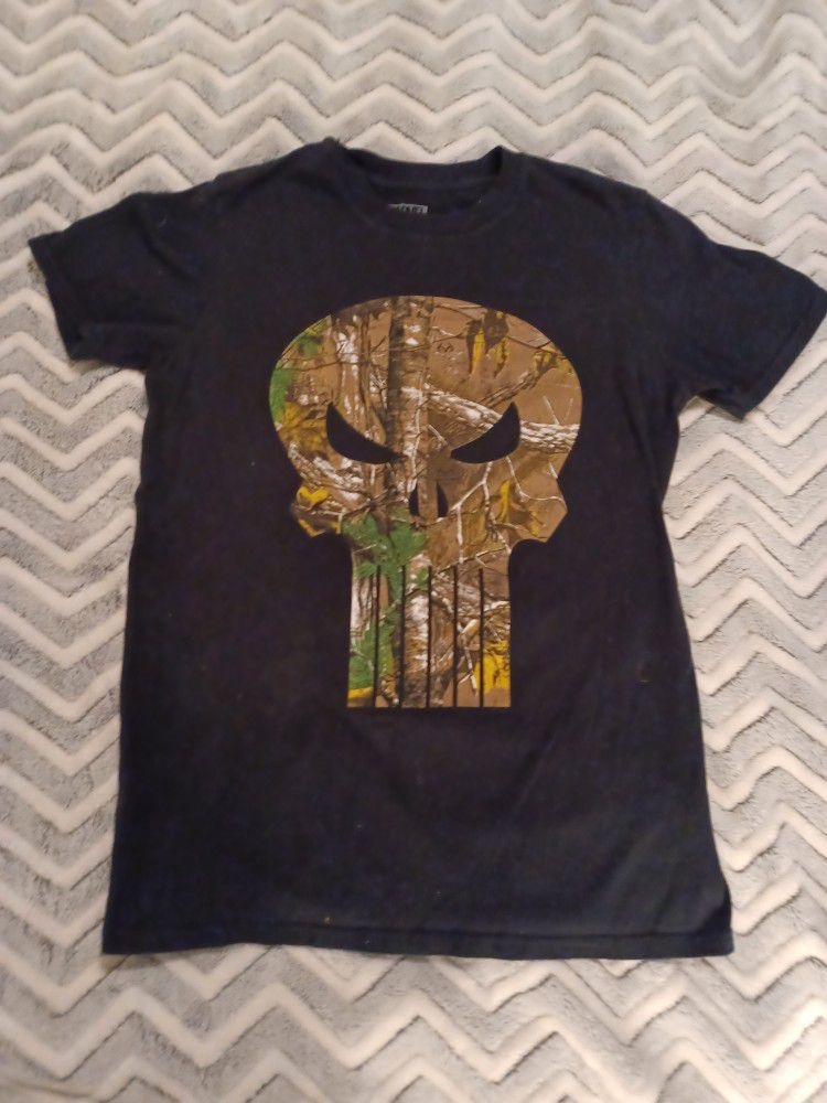 Real Tree Camo Punisher Skull T-shirt