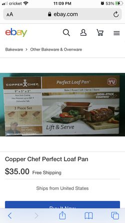 Copper perfect loaf pan new!!!! Thumbnail