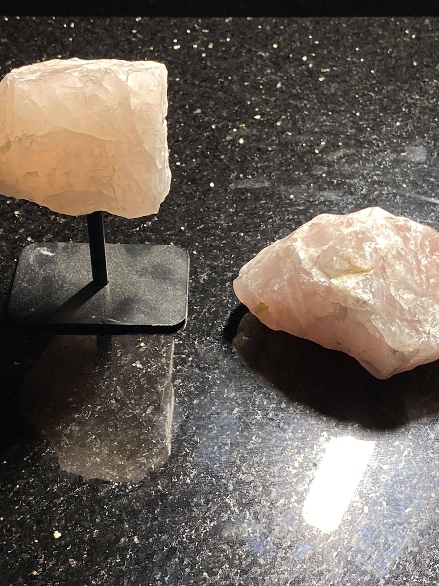 Authentic Large Rose Quartz Crystal Set
